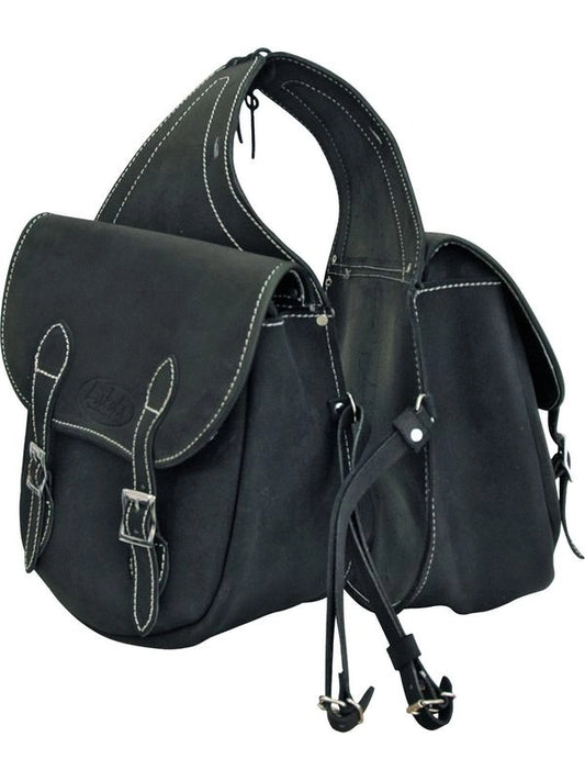 Bisaccia cuoio scamosciato 2 tasche