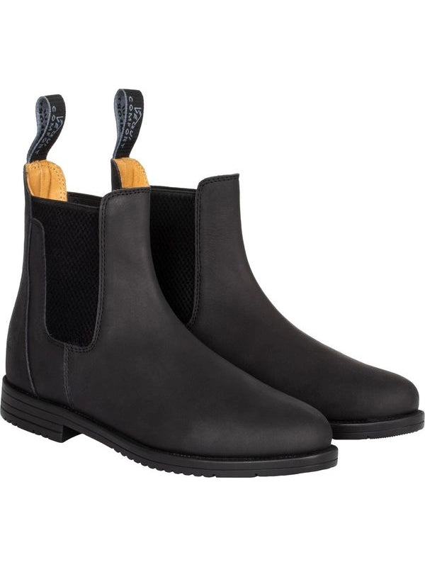 Stivaletti jodhpur cuoio c/elastico laterale