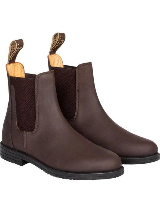 Stivaletti jodhpur cuoio c/elastico laterale