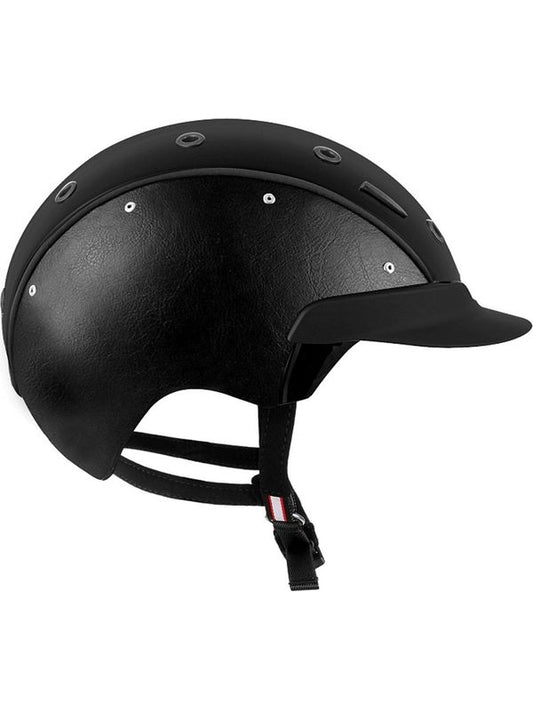 Cap casco master 6 pelle laterale e scamosciato al centro