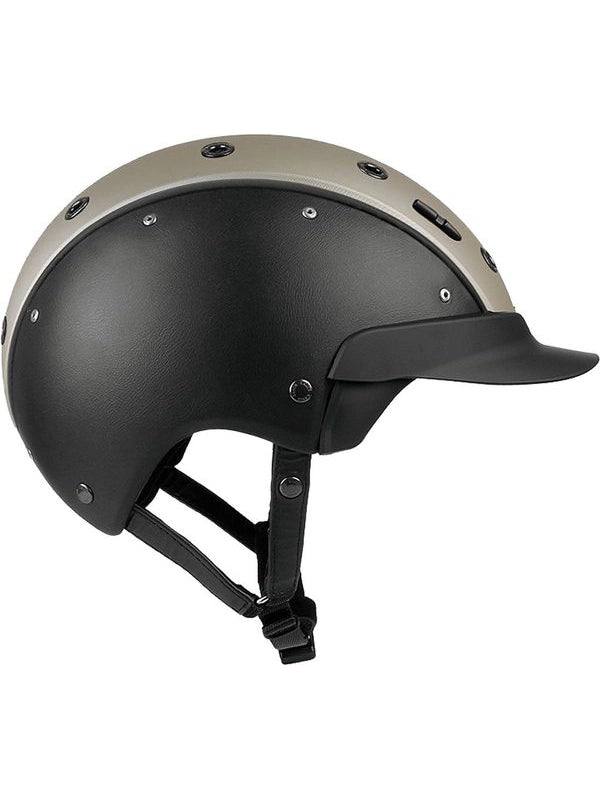Cap casco master 6 pelle laterale e scamosciato al centro