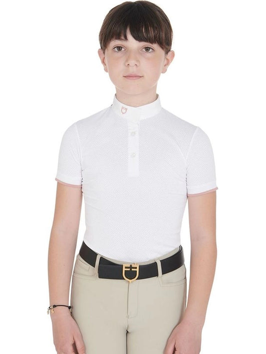 Polo bambina da concorso slim fit traspirante