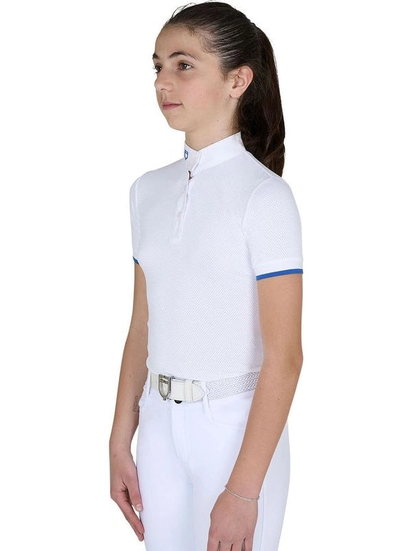 Polo bambina da concorso slim fit traspirante