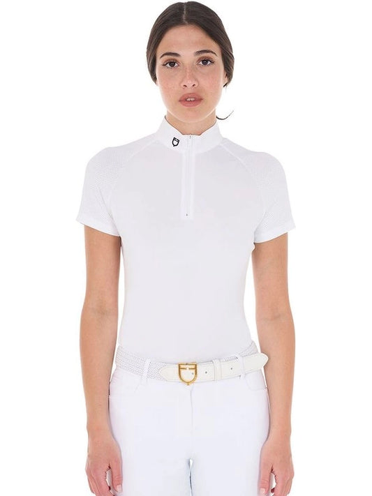 Polo donna da concorso slim fit elasticizzata