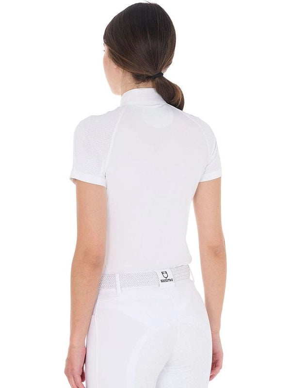 Polo donna da concorso slim fit elasticizzata