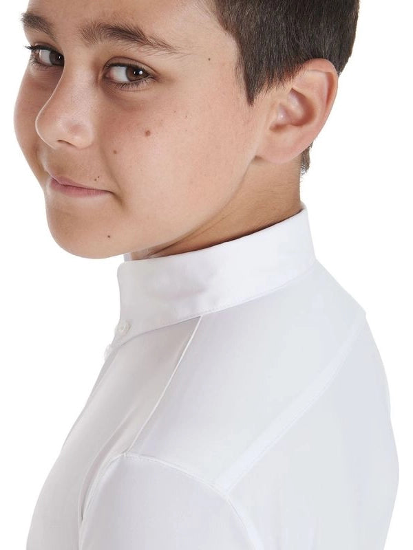 Polo bambino da concorso slim fit tre bottoni
