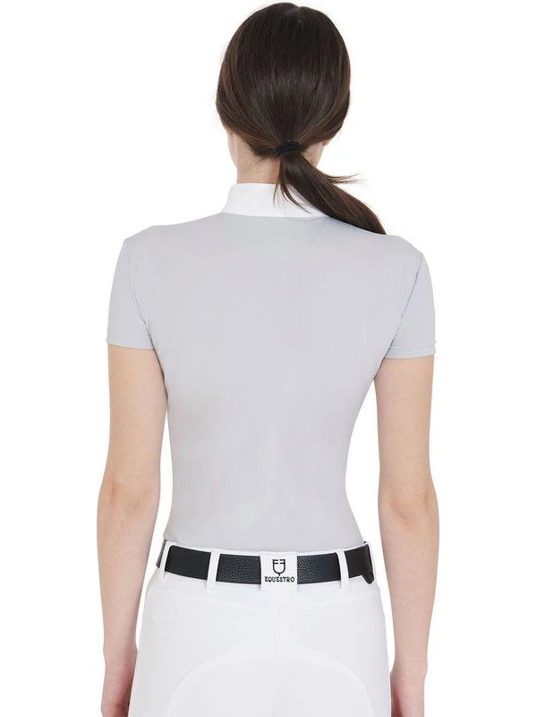 Polo donna da concorso slim fit mezza manica