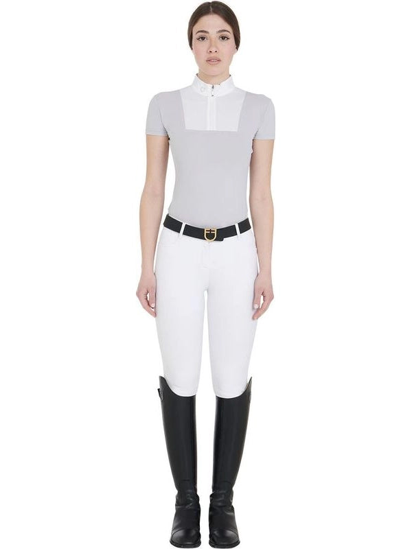 Polo donna da concorso slim fit mezza manica