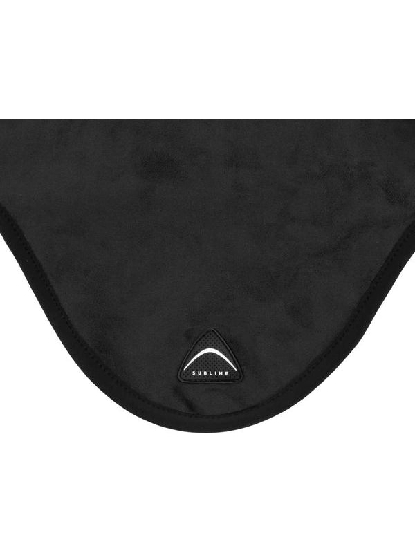 Cuffietta Sublime in camoscio con patch logata in silicone