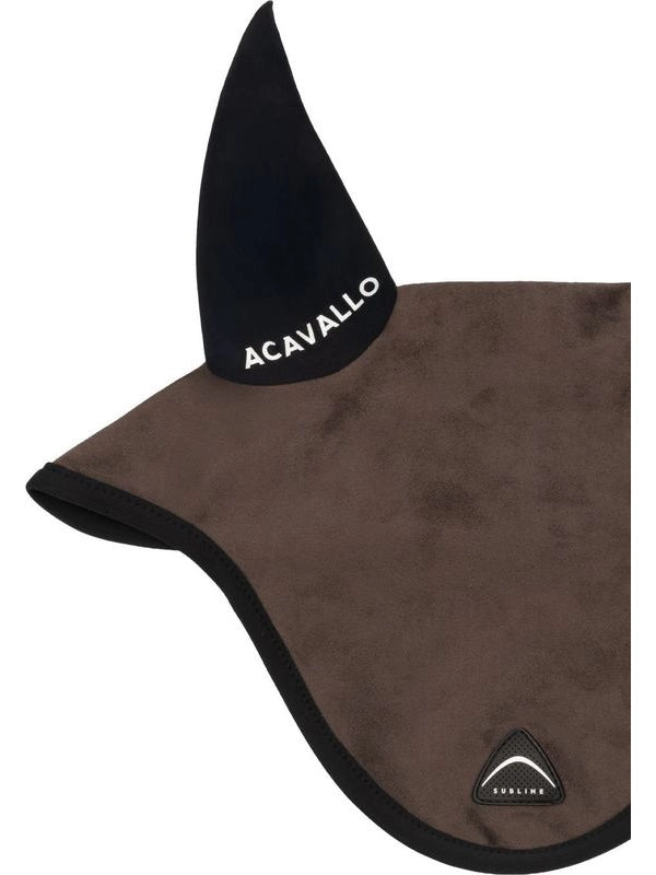 Cuffietta Sublime in camoscio con patch logata in silicone
