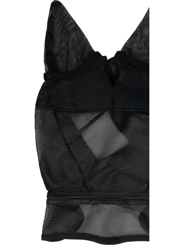 Maschera antimosche pvc c/copriorecchie e zip