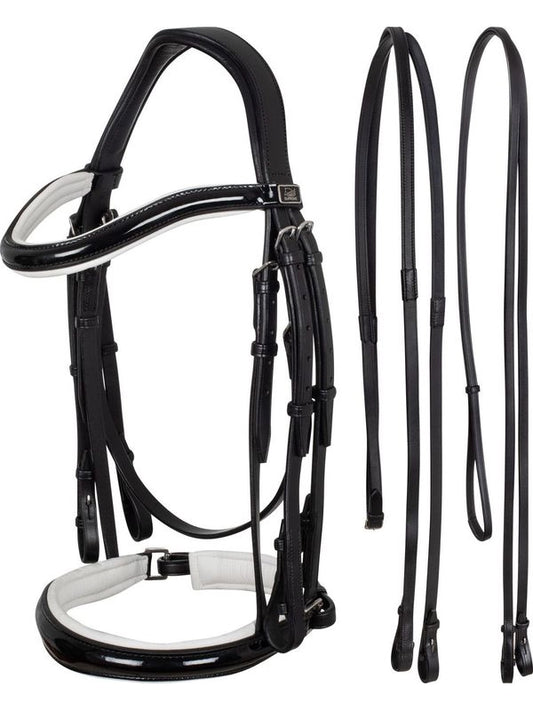 Briglia dressage imbottitura bianca