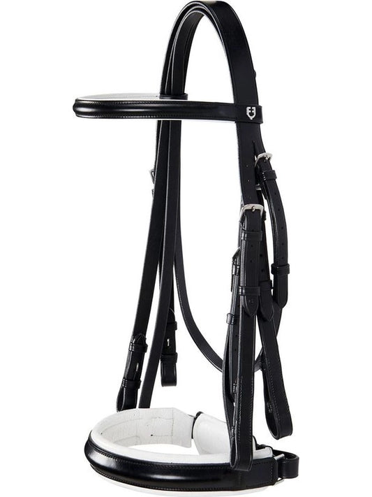 Briglia in cuoio liscio dressage