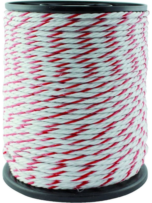 Corda elettrica superior bianco/rossa 6mm 200 mt