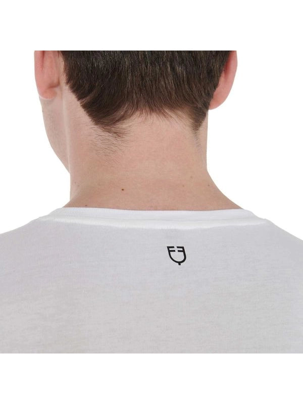 T-shirt uomo slim fit con scritta Equestro