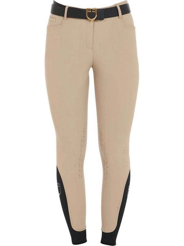 Pantaloni donna slim fit grip con logo Equestro