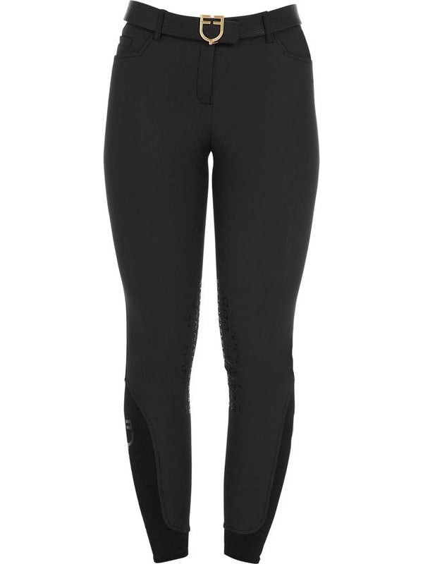 Pantaloni donna slim fit grip con logo Equestro