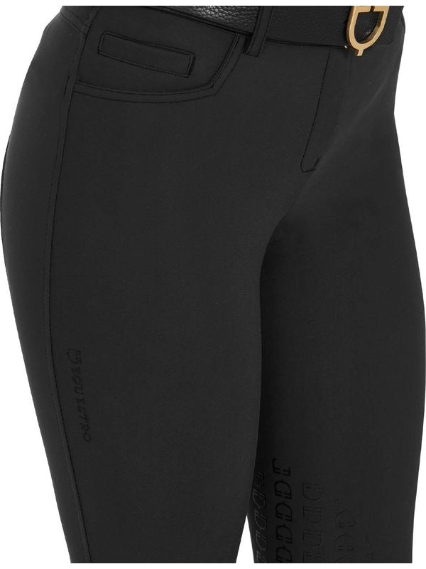 Pantaloni donna slim fit grip con logo Equestro