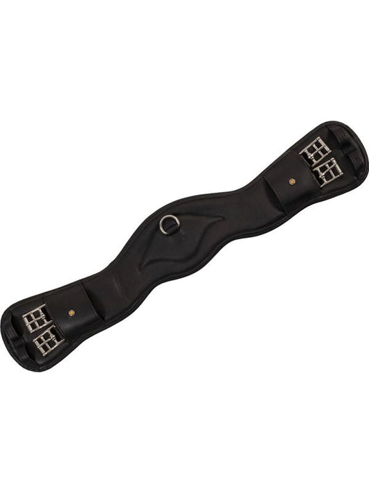 Sottopancia dressage sagomato in cuoio con pin logato