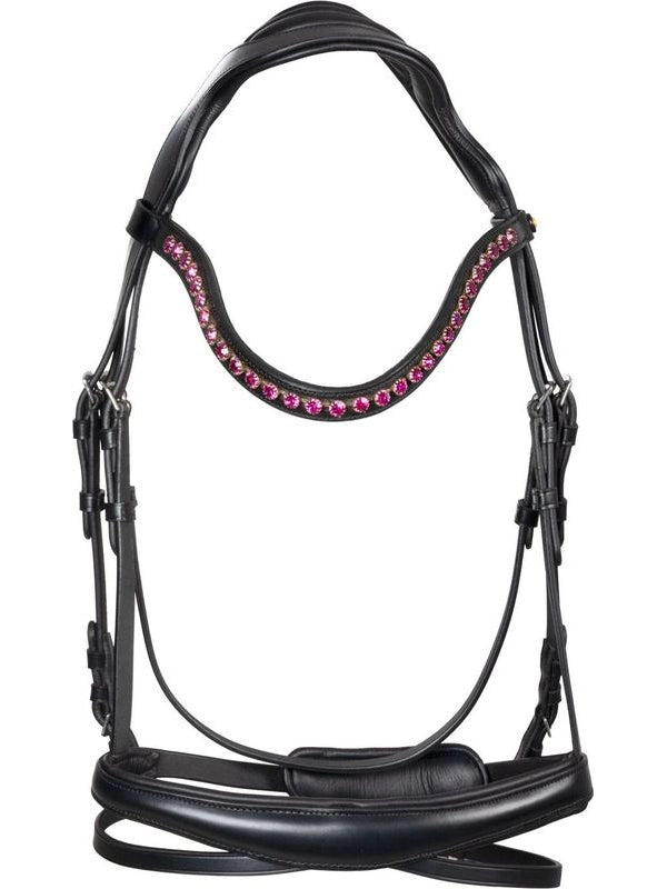 Testiera anatomica con strass fucsia
