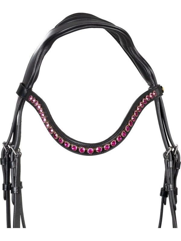 Testiera anatomica con strass fucsia