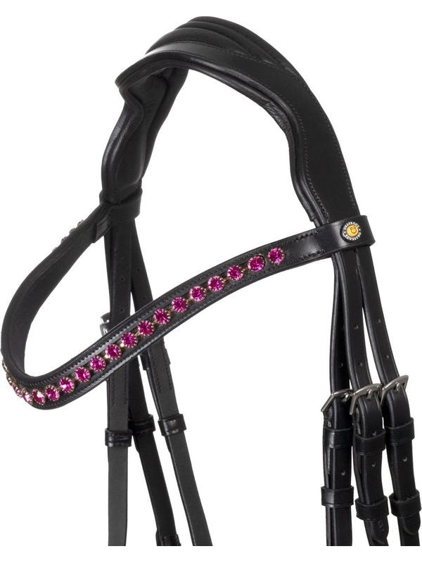 Testiera anatomica con strass fucsia