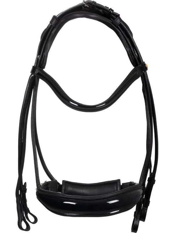 Briglia da dressage in cuoio con sovracapo anatomico