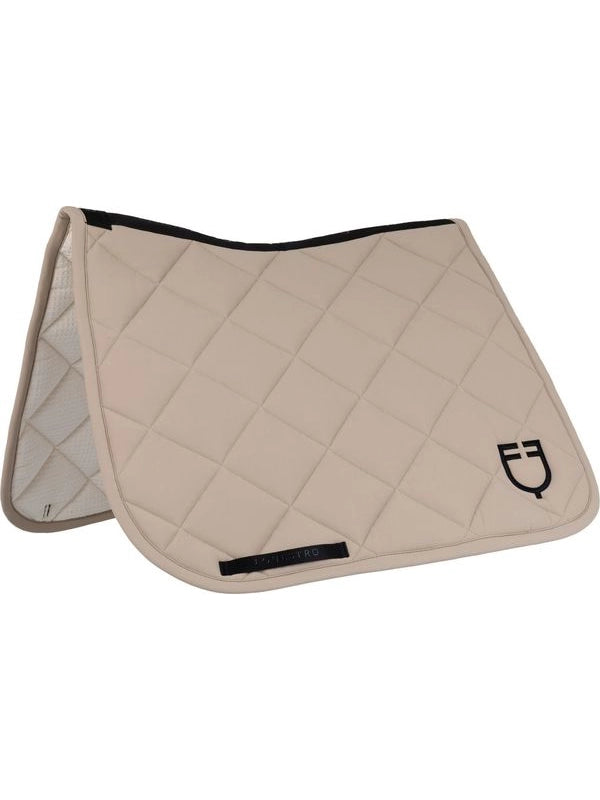 Sottosella da dressage con trapuntatura a rombi e logo ricamato