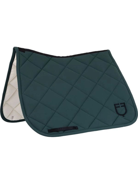 Sottosella da dressage con trapuntatura a rombi e logo ricamato