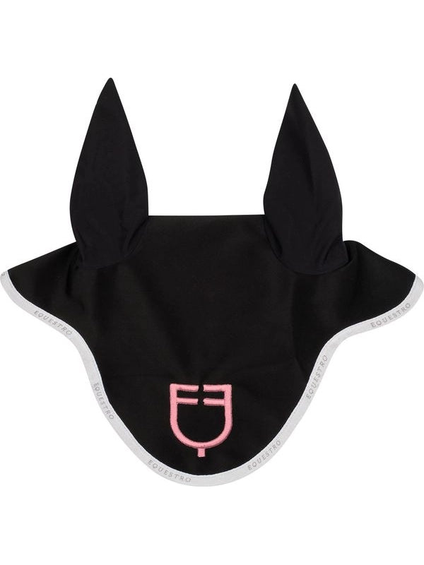 Cuffietta cavallo in tessuto tecnico con logo multicolor
