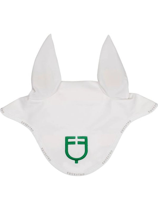 Cuffietta cavallo in tessuto tecnico con logo multicolor