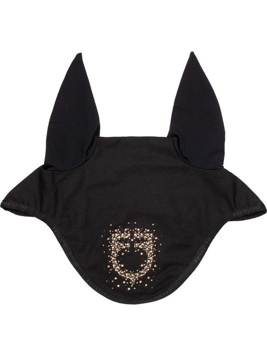 Cuffietta in tessuto tecnico con logo glitter