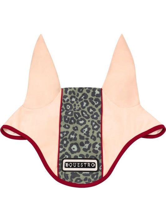 Cuffietta in tessuto tecnico con fascia centrale leopardata