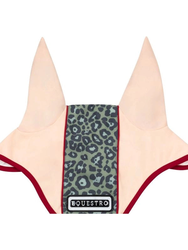 Cuffietta in tessuto tecnico con fascia centrale leopardata