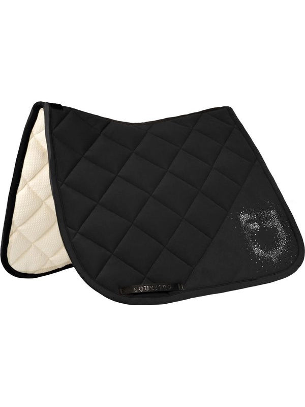 Sottosella da dressage in tessuto tecnico con logo in strass