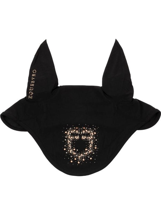Cuffietta in tessuto tecnico con logo glitter