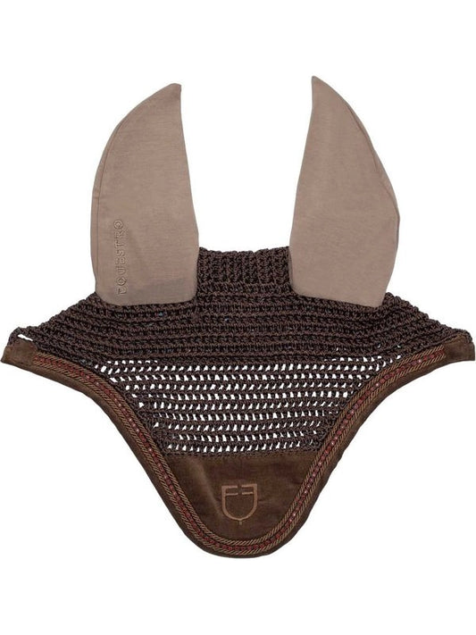 Cuffietta con lavorazione crochet e strass