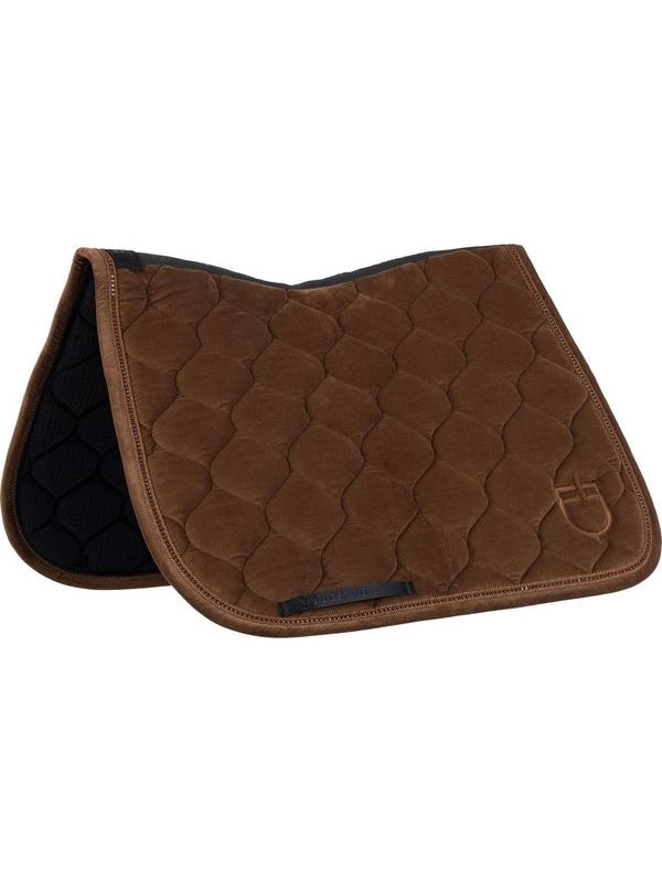 Sottosella da dressage effetto scamosciato con strass