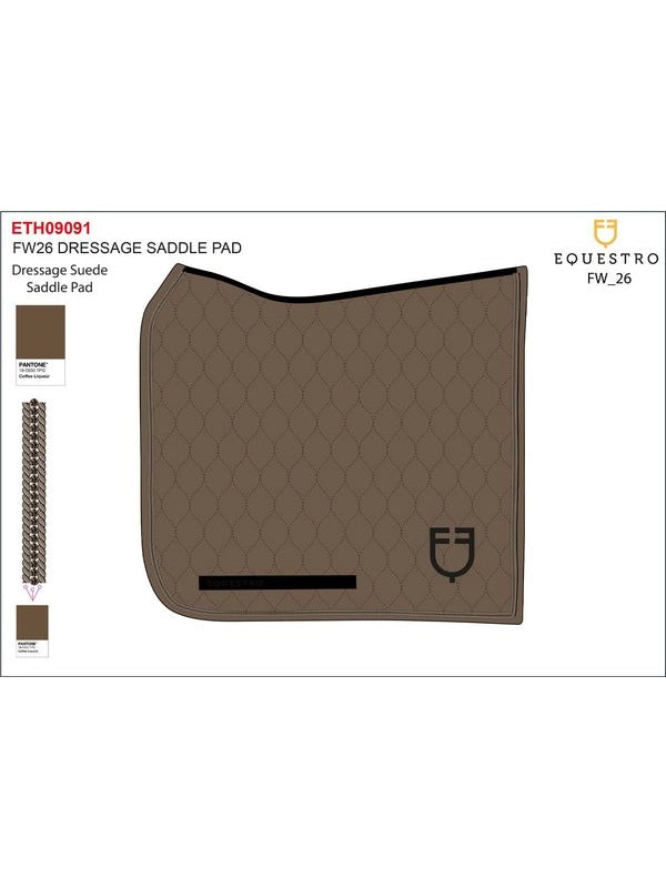 Sottosella da dressage effetto scamosciato con strass