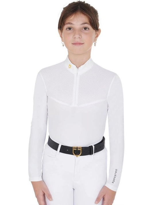 Polo bambina a manica lunga