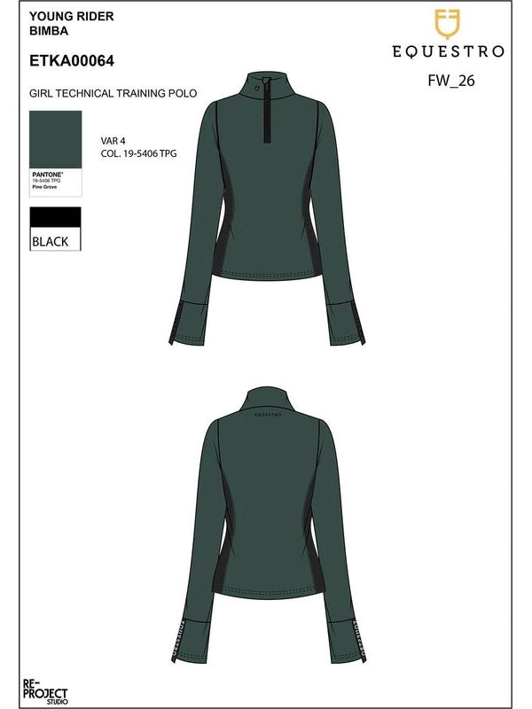 Base layer bambina a manica lunga da allenamento