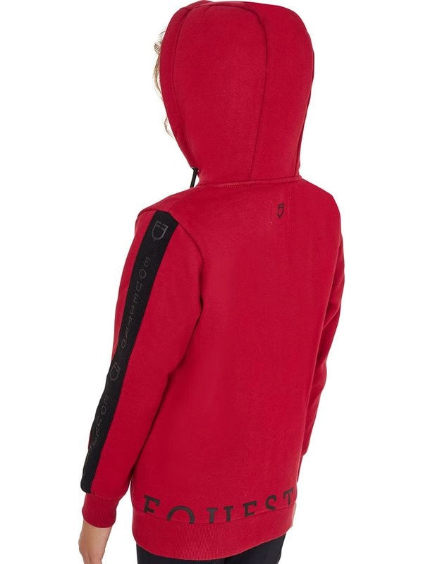 Felpa bambina full zip con pile interno