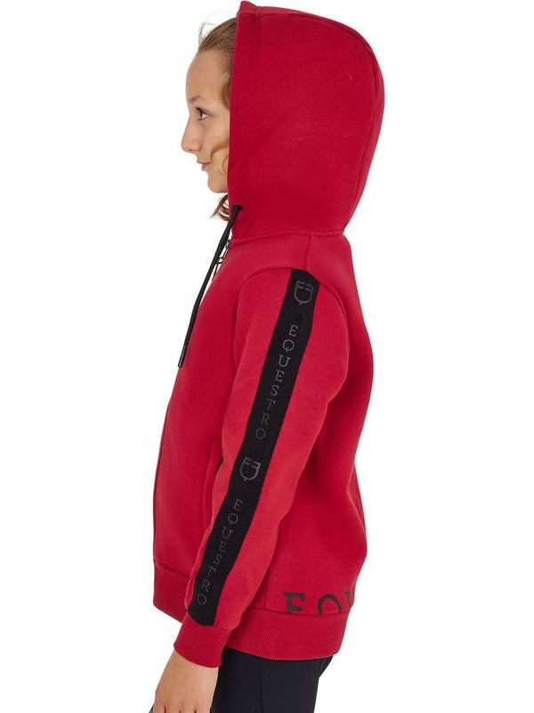 Felpa bambina full zip con pile interno