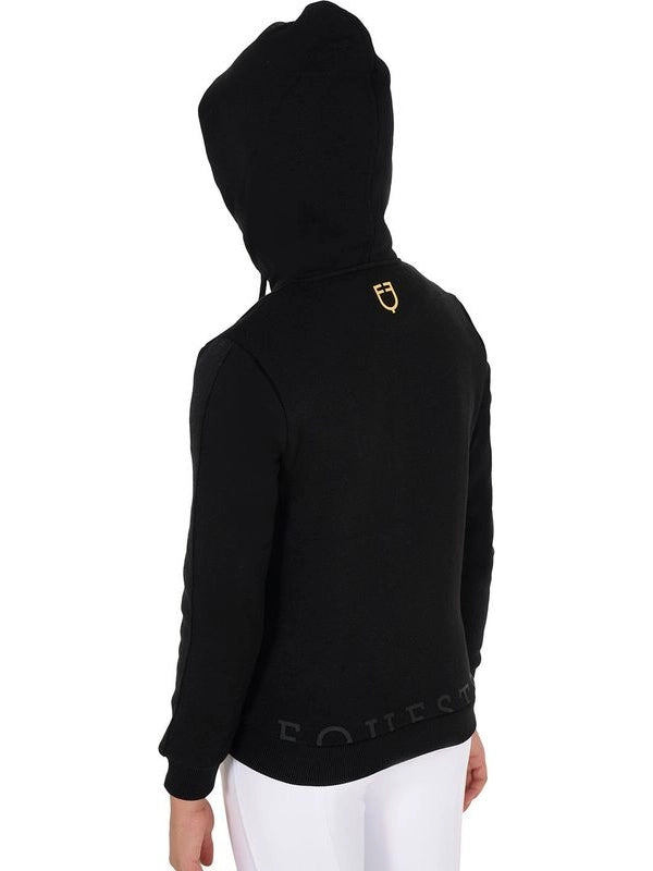 Felpa bambina full zip con pile interno
