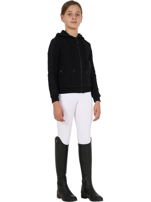 Felpa bambina full zip con pile interno