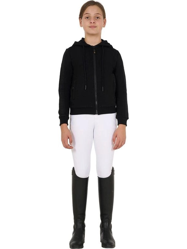 Felpa bambina full zip con pile interno