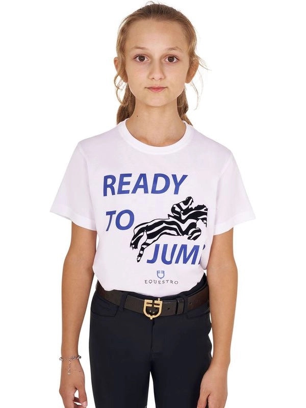 T-shirt da bambina in cotone Ready To Jump
