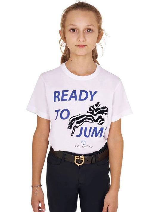 T-shirt da bambina in cotone Ready To Jump