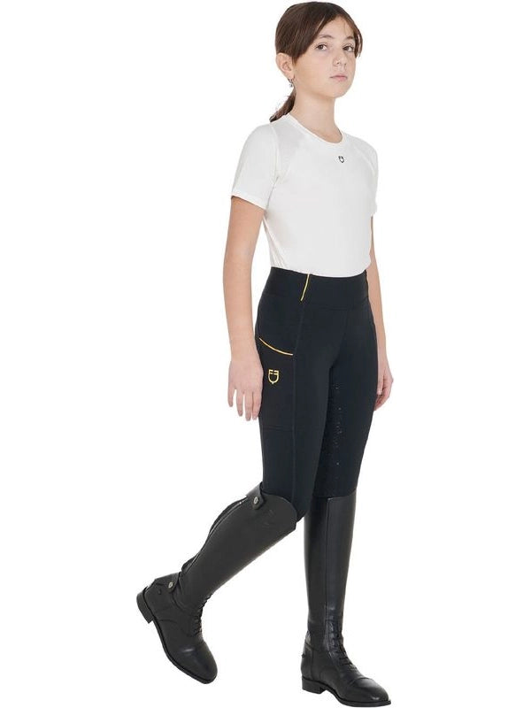 Leggings da bambina con fodera in pile
