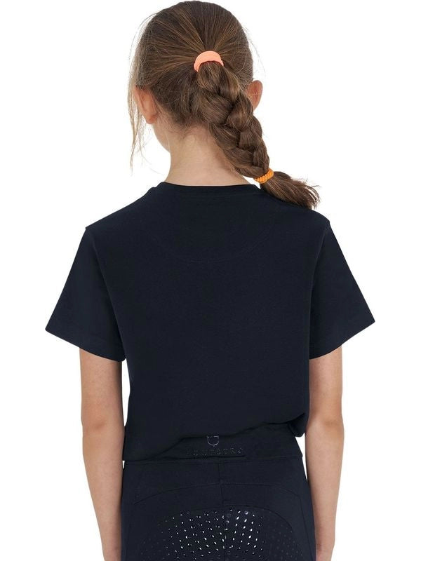T-shirt bambina Jumping Horse Club in cotone